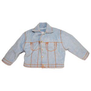 Vtg Barbie Ken Fashion Avenue Light Blue Jean Jacket Denim Coat 16390 14679 90s